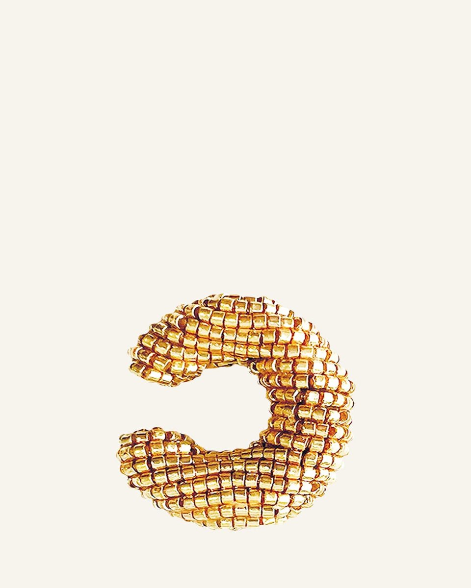 Ora Beaded Ear Cuff in Gold, Single
